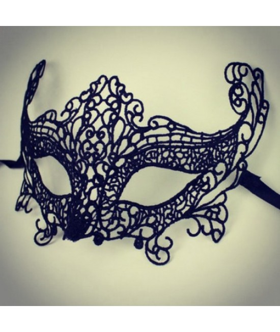 Кружевная черная маска на глаза, арт.232410070