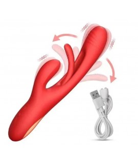 Вибратор  точки G ударный, красный, арт.196743