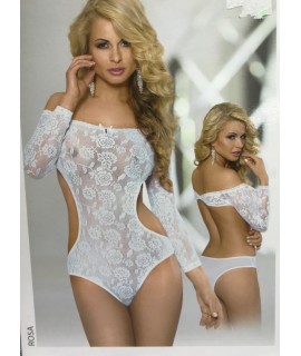 Эротическое боди женское, цвет белый,р.M/L, арт.180227