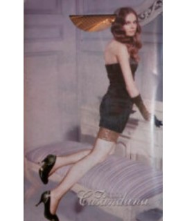 Чулки женские капроновые «Casandana», сетка, бежевые, р.3, арт..C044