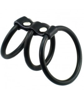 Три эрекционных кольца на ремешке, арт.212433004