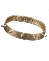 Ошейник Sitabella, с шипами, иск. кожа, цвет золотой, арт.5034-8