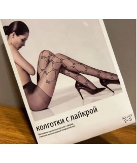 Колготки Gucci, с лайкрой, цвет черный, 20 ден, арт.J163