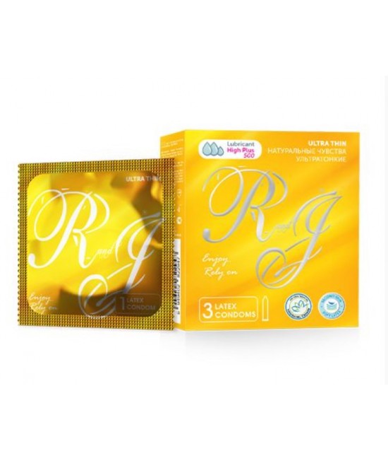 Презервативы R and J ULTRA THIN (натуральные чувства), 3 шт./уп, арт.825962