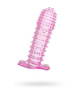 Насадка рельефная TOYFA, TPE, розовый, 12 см, арт.818014-3