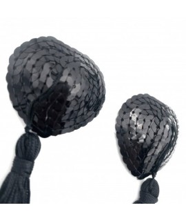 Черные пэстисы для груди с паетками, арт.202401001 Черные пэстисы для груди с паетками, арт.202401001