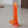 Фаллоимитатор гелевый, диаметр 3,5, раб. длина 14 см, цвет оранжевый, арт AQ 800
