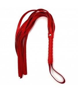 Компактная красная плеть 45 см, искусственная кожа, арт 4674