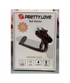 ЭРЕКЦИОННОЕ ДВОЙНОЕ КОЛЬЦО С ВИБРОПУЛЕЙ BULL WARRIOR, арт Bi-210333
