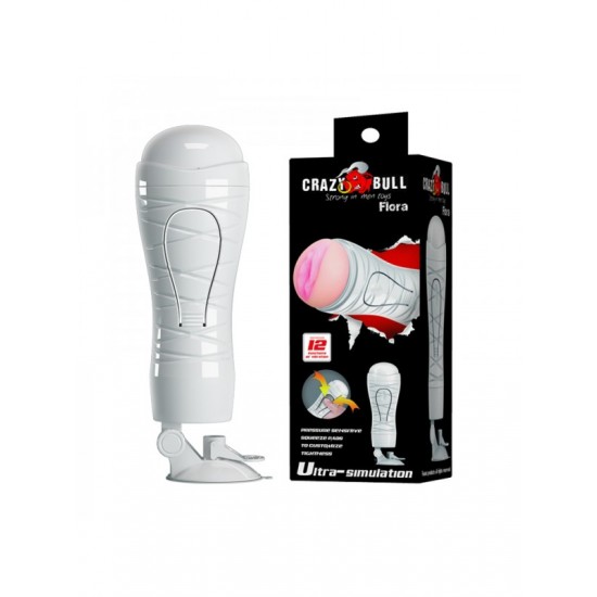 Мастурбатор-ротик с вибрацией и присоской CRAZY BULL, арт Bm-00900t48z-2