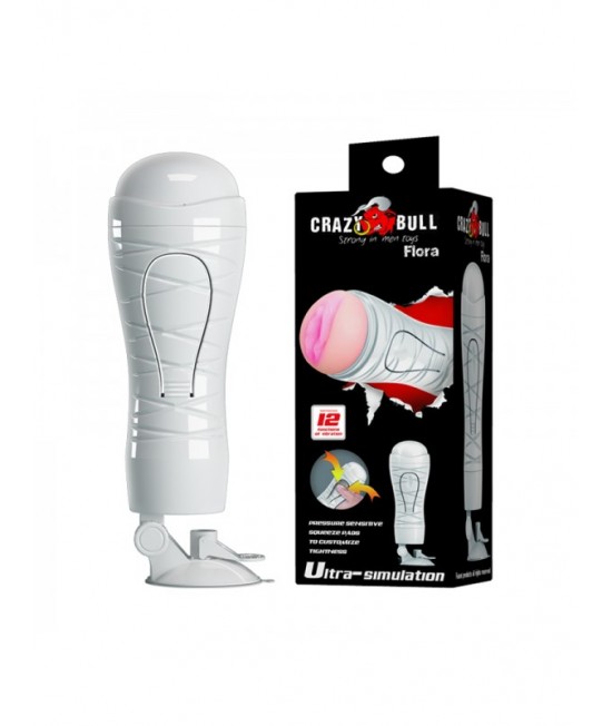 Мастурбатор-ротик с вибрацией и присоской CRAZY BULL, арт Bm-00900t48z-2