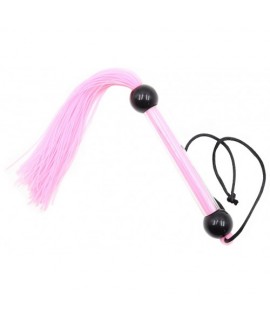 Компактная силиконовая плеть розового цвета 39 см, арт 11022
