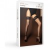 Волнующие капроновые чулки 20 ден с кружевной резинкой и силиконом «Sense», цвет черный, Le Frivole 06748 2/3, 4/5