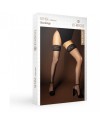 Волнующие капроновые чулки 20 ден с кружевной резинкой и силиконом «Sense», цвет черный, Le Frivole 06748 2/3, 4/5