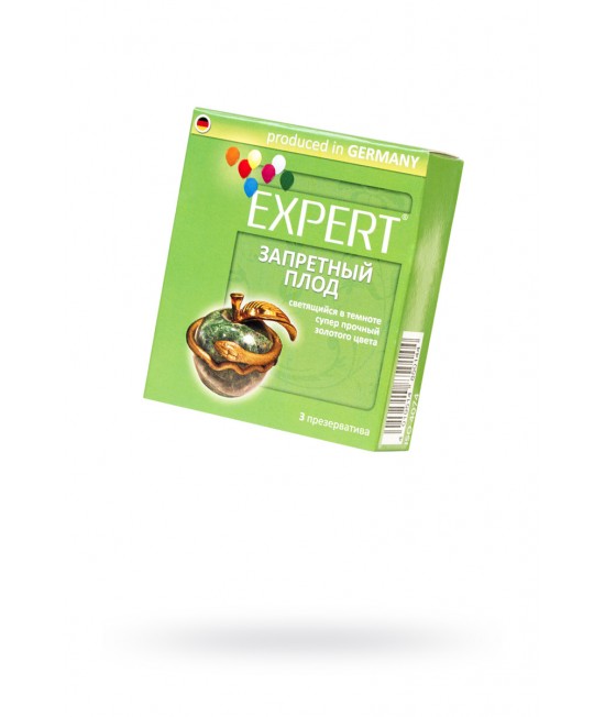 ПРЕЗЕРВАТИВЫ EXPERT ''ЗАПРЕТНЫЙ ПЛОД'' №3, СВЕТЯЩИЙЕСЯ В ТЕМНОТЕ, ЗОЛОТОГО ЦВЕТА, СУПЕР ПРОЧНЫЕ, 3ШТ арт 104/3