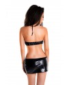 КОМПЛЕКТ GLOSSY BRIANNA ИЗ МАТЕРИАЛА WETLOOK, ЧЕРНЫЙ, M, арт. 955027-M