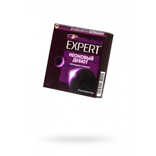 ПРЕЗЕРВАТИВЫ EXPERT ''НЕОНОВЫЙ ДЕБЮТ'' №2, СВЕТЯЩИЕСЯ В ТЕМНОТЕ, 2ШТ 