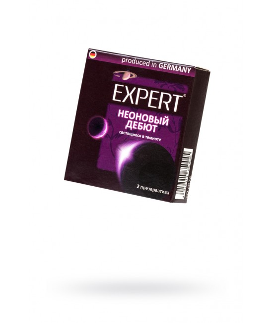 ПРЕЗЕРВАТИВЫ EXPERT ''НЕОНОВЫЙ ДЕБЮТ'' №2, СВЕТЯЩИЕСЯ В ТЕМНОТЕ, 2ШТ 