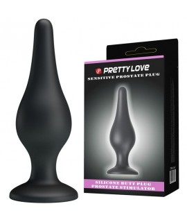 Втулка анальная на присоске «Sensitive Prostate Plug» из коллекции Pretty Love, цвет черный, Baile bi-014459