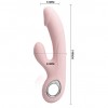 Женский вибратор с клиторальным стимулятором и ярко выраженной головкой «Selene» из коллекции Pretty Love от Baile, цвет бежевый, BI-014513-1