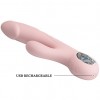 Женский вибратор с клиторальным стимулятором и ярко выраженной головкой «Selene» из коллекции Pretty Love от Baile, цвет бежевый, BI-014513-1