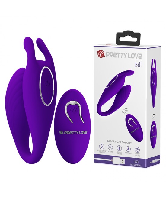Перезаряжаемый вибратор для двоих Pretty Love Bill с беспроводным управлением Baile Health Care Product BI-014700W