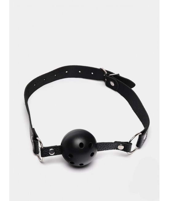 Кляп, шарик с дырками, черный арт 333-3