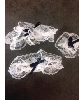 Подвязки на ногу, 2 шт, украшение на волосы, белый, арт 6787-1