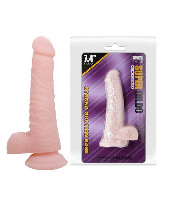 Фаллоимитатор на присоске, 18 см, арт  BW-008093N