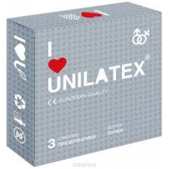 Презервативы Unilatex Dotted №3 с точками, арт 3017