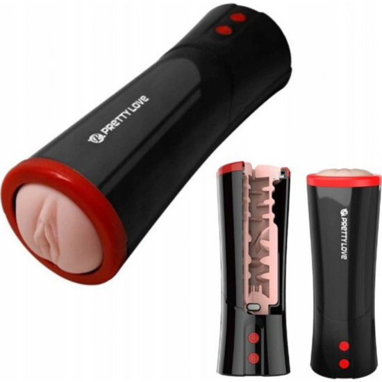 Мастурбатор Pretty Love Ozzy с поступательными движениями, киберкожа, телесный, арт bm-00900t54