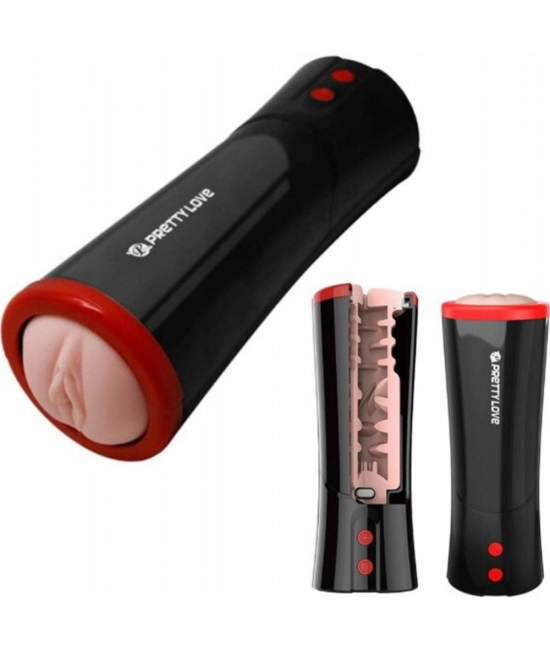 Мастурбатор Pretty Love Ozzy с поступательными движениями, киберкожа, телесный, арт bm-00900t54