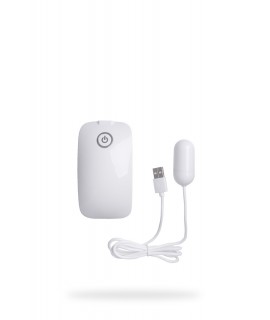 ВИБРОЯЙЦО NMC С ПУЛЬТОМ УПРАВЛЕНИЯ, СУПЕРМОЩНОЕ, 10 РЕЖИМОВ ВИБРАЦИИ, БЕЛОЕ, 5 СМ