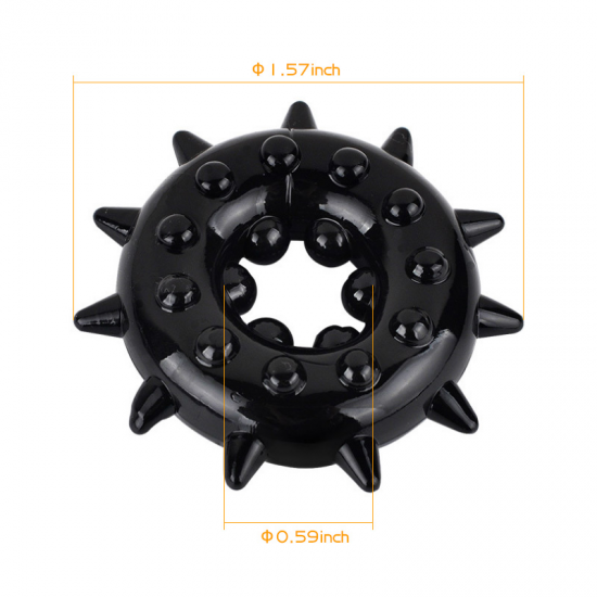 Эрекционное кольцо для продления полового акта,  с усиками, силикон в ассортименте, арт 01004