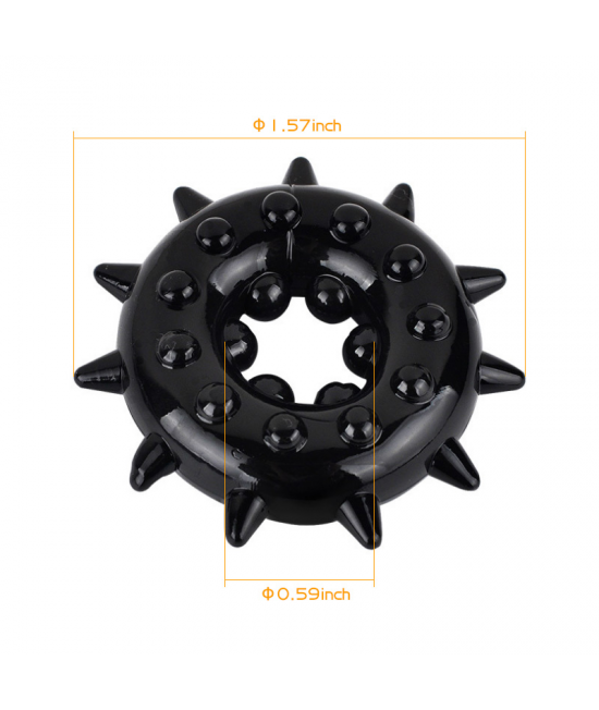 Эрекционное кольцо для продления полового акта,  с усиками, силикон в ассортименте, арт 01004