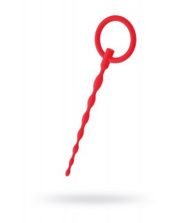 УРЕТРАЛЬНЫЙ ПЛАГ BLACK & RED BY TOYFA, СИЛИКОН, КРАСНЫЙ, 16 СМ