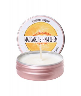 МАССАЖНАЯ СВЕЧА YOVEE BY TOYFA «МАССАЖ ЛЕТНИМ ДНЁМ», С АРОМАТОМ ДЫНИ, 30 МЛ, арт.722010