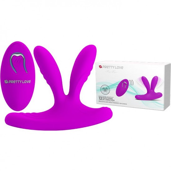 Вибромассажер с несколькими отростками «Magic Fingers V» из коллекции Pretty Love от Baile, цвет фиолетовый, bi-014477w