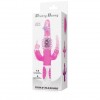 Тройной женский вибромассажер-ротатор с анальным и клиторальным стимулятором «Pretty Bunny», цвет розовый Baile BW-065005