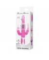 Тройной женский вибромассажер-ротатор с анальным и клиторальным стимулятором «Pretty Bunny», цвет розовый Baile BW-065005