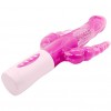 Тройной женский вибромассажер-ротатор с анальным и клиторальным стимулятором «Pretty Bunny», цвет розовый Baile BW-065005