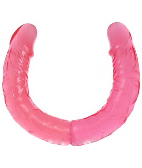 Фаллоимитатор двухголовочный, длина 36 мм, диаметр концов 4 см, цвет розовый, арт BW-010011M