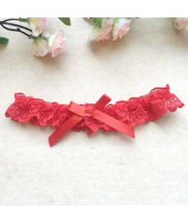 Подвязка кружевная Garter, цвет красный, арт 518