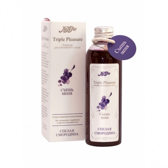 Эликсир для интимного ухода "Triple Pleasure" Спелая смородина, 65г, водная основа, разогревающий эффект, арт 10234