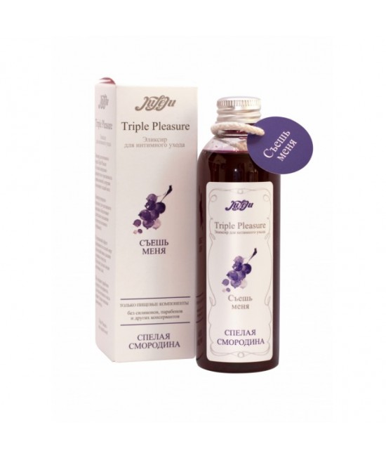 Эликсир для интимного ухода "Triple Pleasure" Спелая смородина, 65г, водная основа, разогревающий эффект, арт 10234