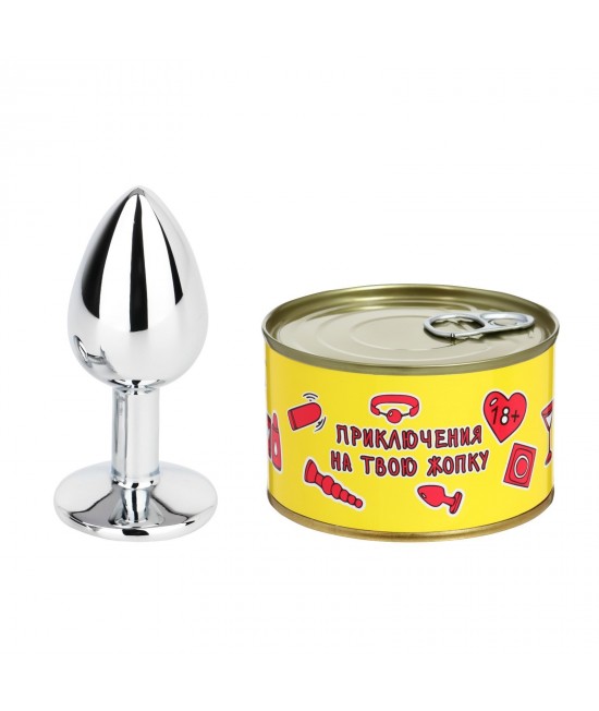Сувенир анальная пробка "Приключения на твою жопку", консервированная, D= 27 мм, арт 9242161
