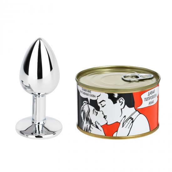 Сувенир анальная пробка "Скажи мне три главных слова", консервированная, D= 27 мм, арт 9242159