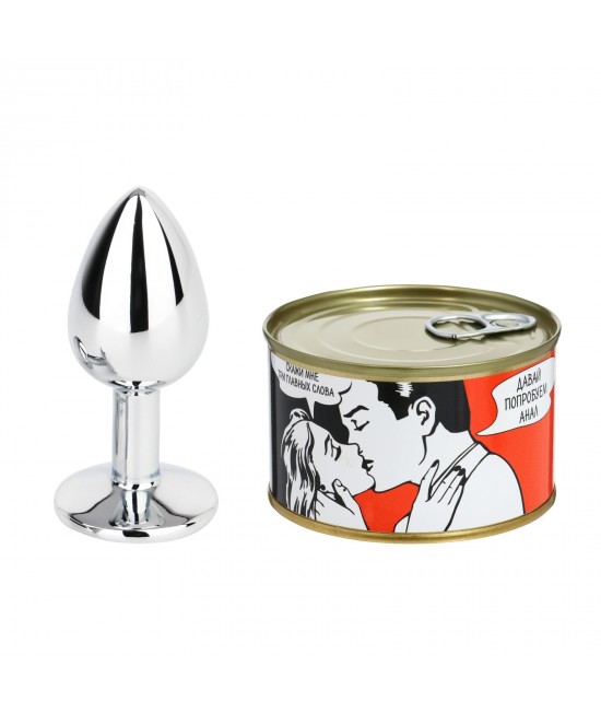 Сувенир анальная пробка "Скажи мне три главных слова", консервированная, D= 27 мм, арт 9242159