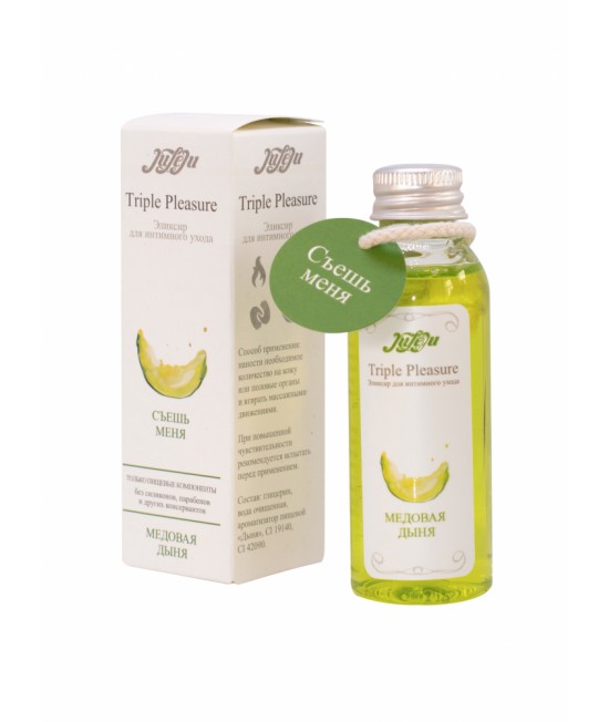 JULEJU ЭЛИКСИР ДЛЯ ИНТИМНОГО УХОДА / Массажное масло/ Съедобный лубрикант МЕДОВАЯ ДЫНЯ 130 ГР, арт  10272