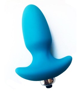Анальная пробка с вибрацией, цвет голубой, арт RL-N05